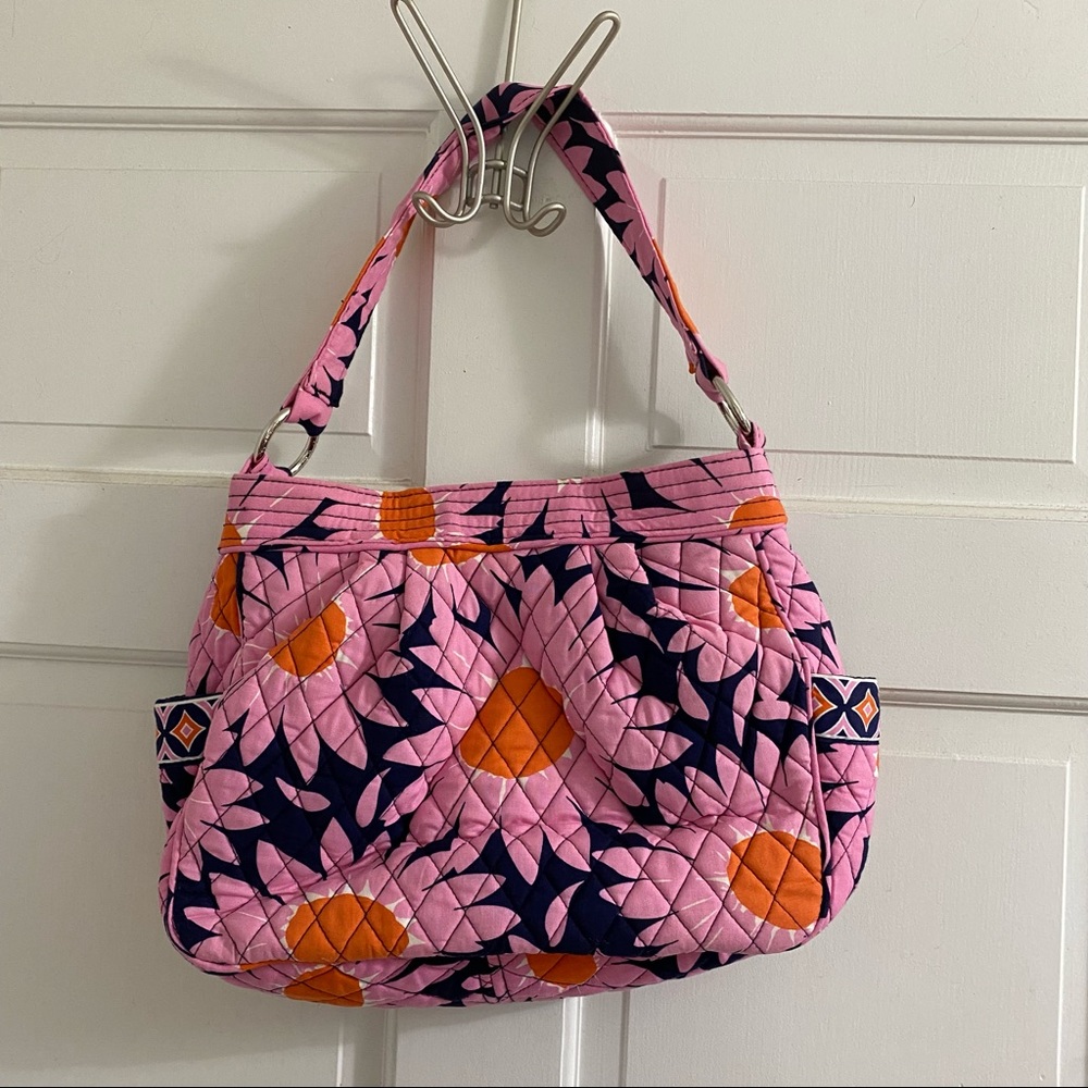 Vera Bradley pink sunflower shoulder bag